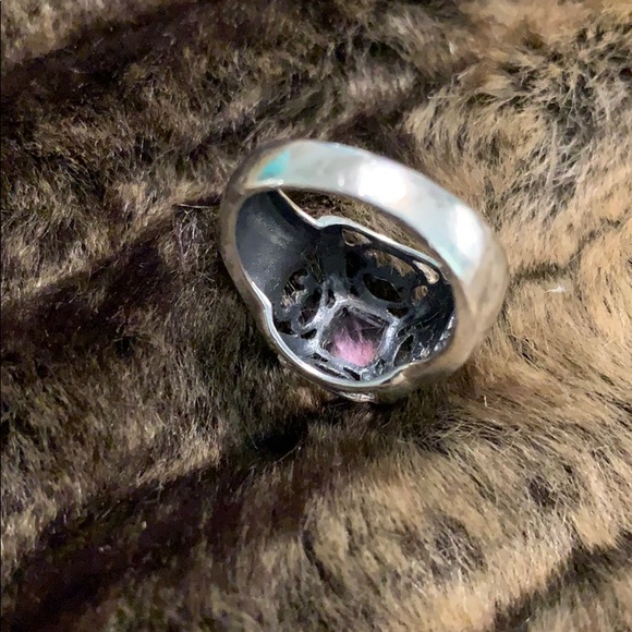 💜 Stylish, eclectic, amethyst sterling silver ring 925 #A97 - Picture 5 of 7